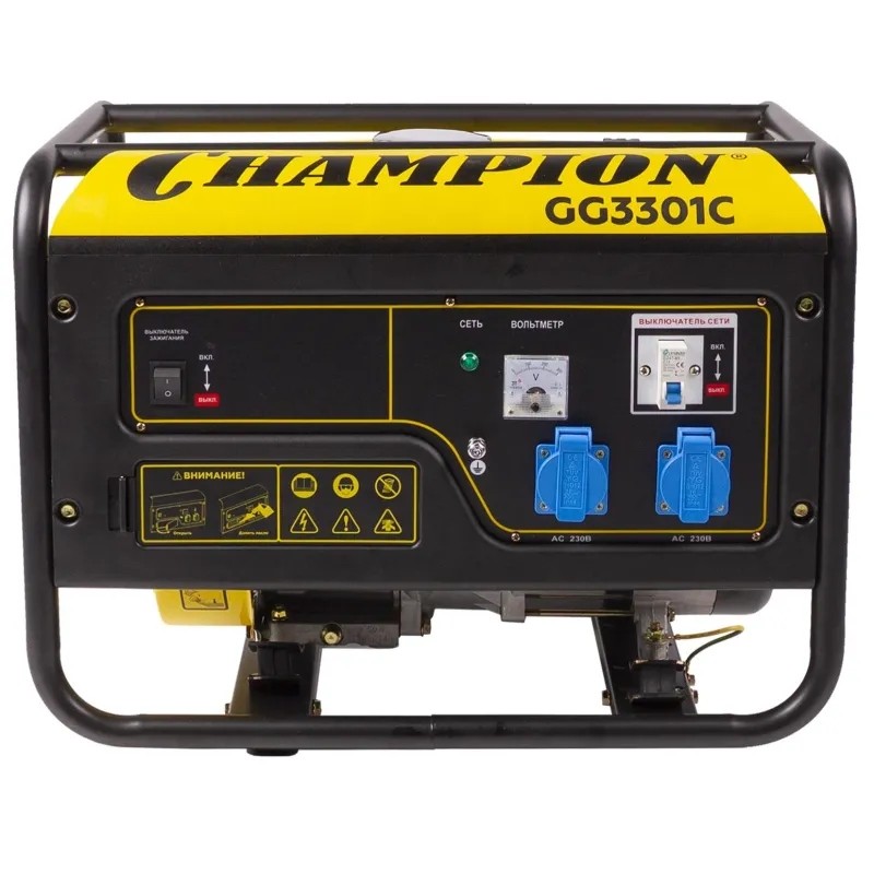 Генератор бензиновый CHAMPION 2.8кВт (GG3301C)